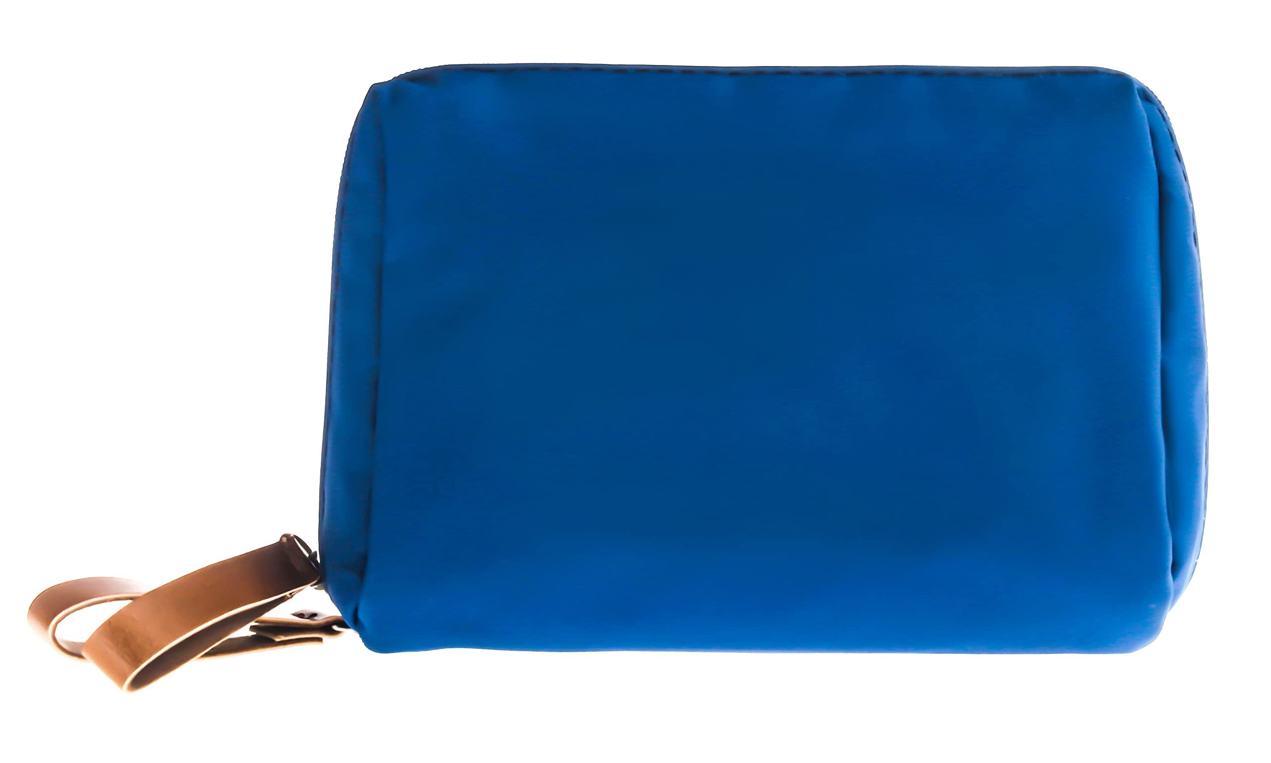 Waterproof Small Makeup Bag for Women - Portable Travel Cosmetic Pouch for Purse (Blue, Square) | Perfect for Daily Use, Gym, Travel & On-the-Go Organization