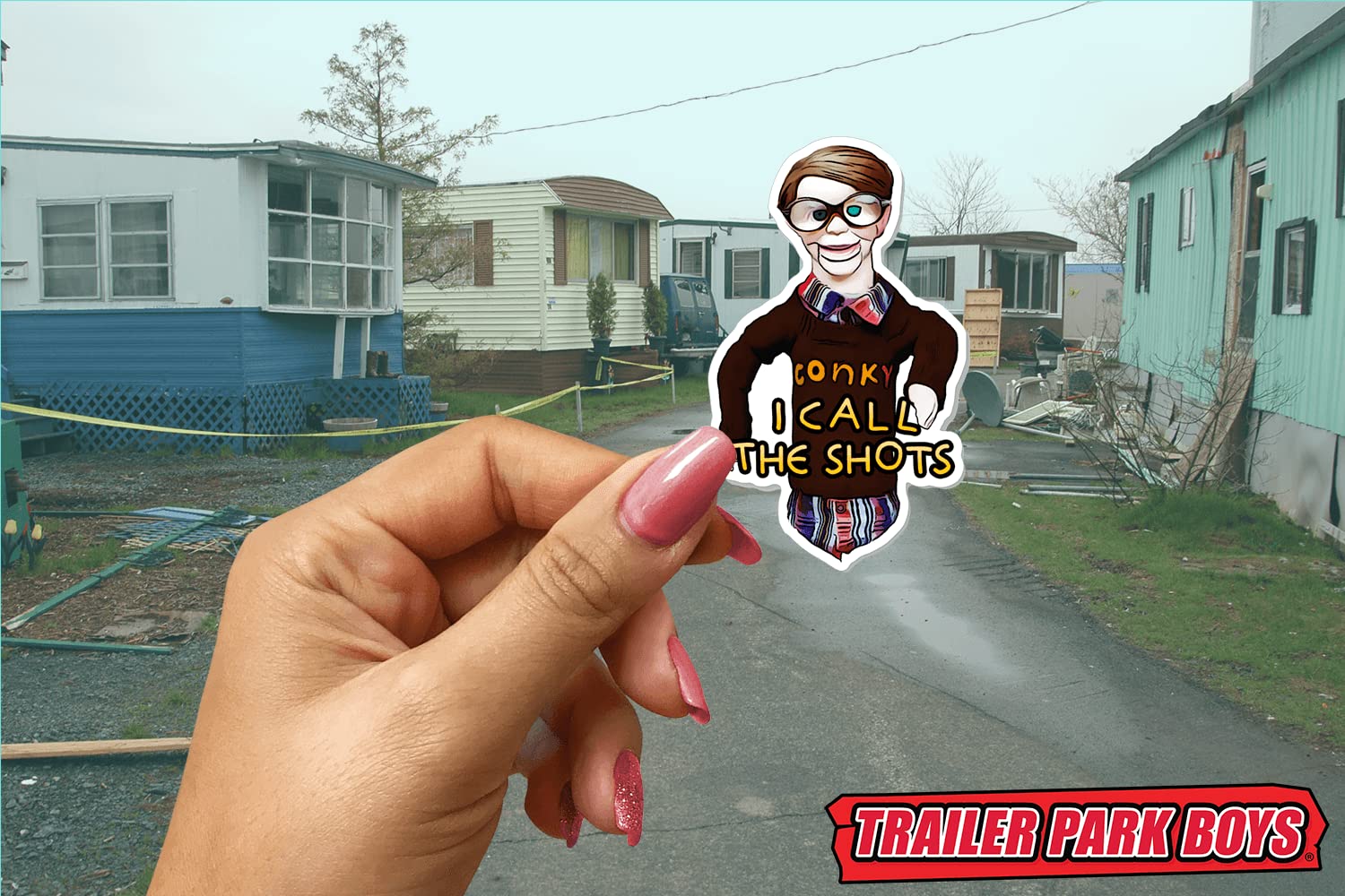 Official Trailer Park Boys Merchandise - Bubbles Sticker Pack (2 Pack) with J ROC & Conky Stickers - Collectible Decals for Fans, Cars, Laptops & Water Bottles