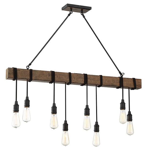 Burgess Linear Pendant Light Fixture - Modern Minimalist LED Hanging Light for Kitchen Island, Dining Room & Living Room Decor