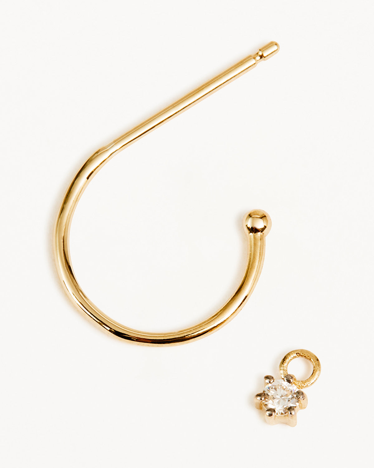 14K Solid Gold Sweet Droplet Diamond Hoop Earrings for Women - Elegant Everyday Jewelry for Parties, Weddings & Special Occasions
