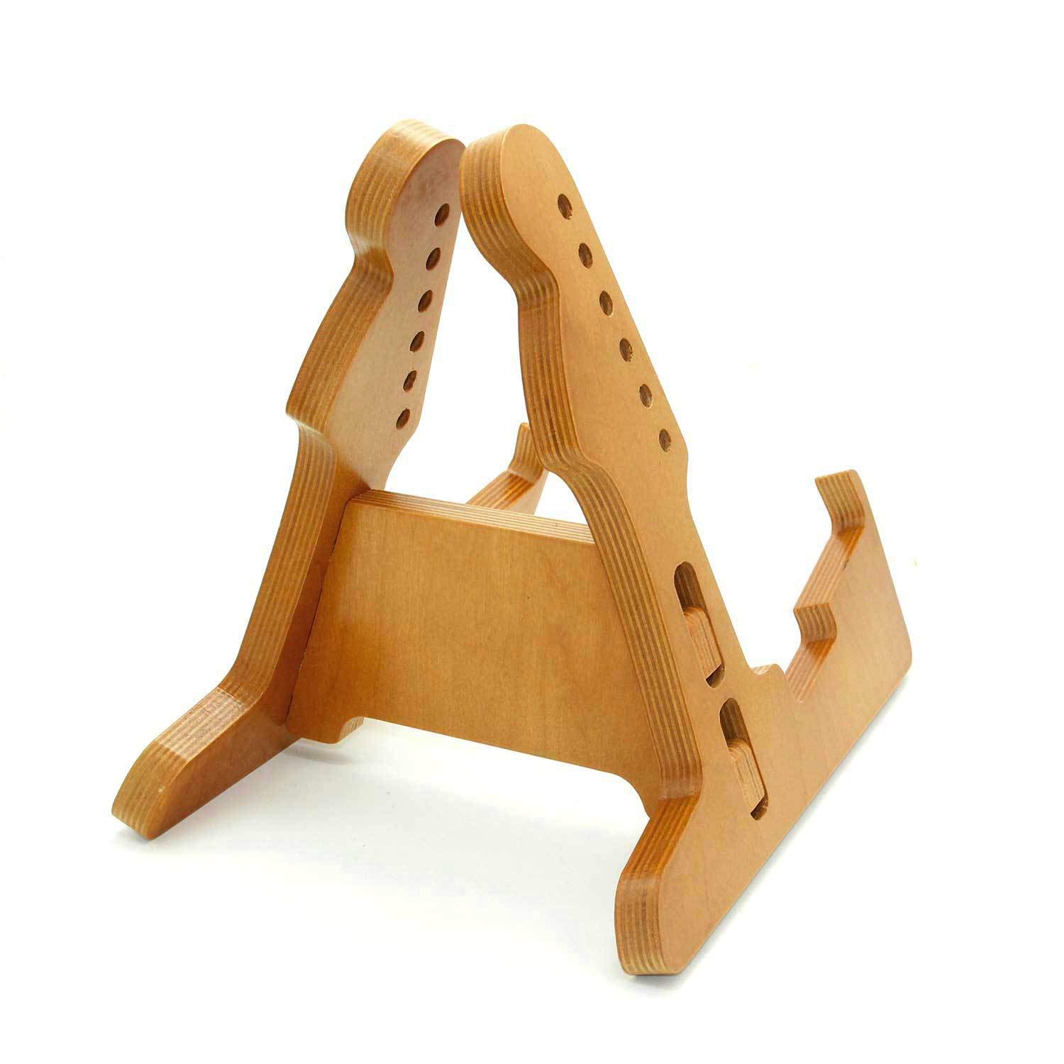 SQINAA Solid Wood Guitar Stand - Adjustable & Detachable Beech Wood Holder for Acoustic, Classical, Bass & Electric Guitars | Perfect for Home, Studio & Stage Performances