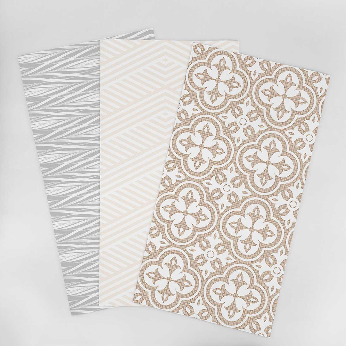 Geometric Wallpaper Samples for Bathroom - Modern Designer Selection 003 | Peel & Stick Waterproof Wallpaper for Bathroom Renovation & Home Decor