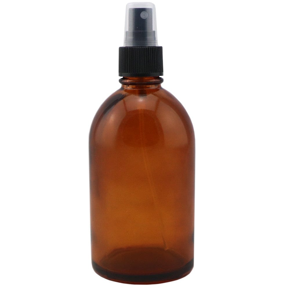 250ml Amber Glass Bottle with Black Atomiser - Essential Oil Spray Bottle, Perfume Dispenser for DIY, Travel & Home Use