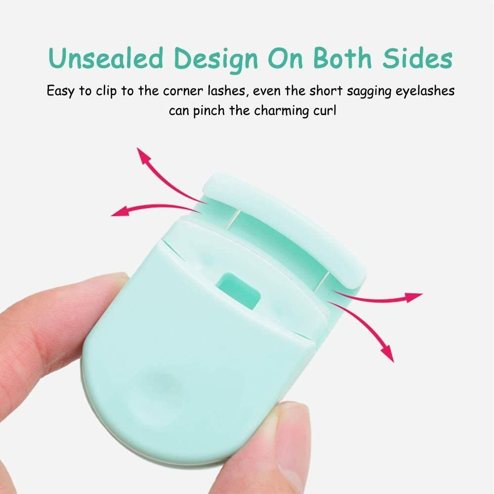 Professional Mini Eyelash Curler with Silicone Padding - Salon Quality Lash Lift Tool for Women (Green) - Perfect for Home Use, Travel & Professional Makeup Application