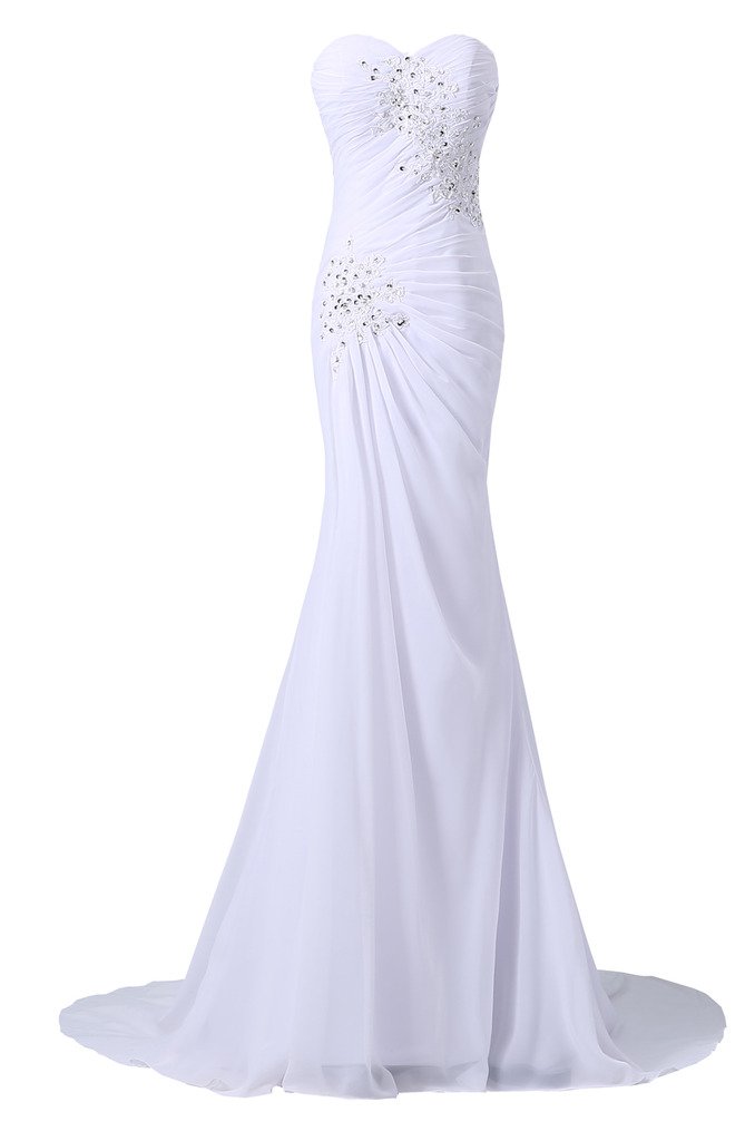 Elegant Sweetheart Mermaid Wedding Dress with Chiffon Skirt - Beach Formal Gowns for Brides, Prom & Evening Events