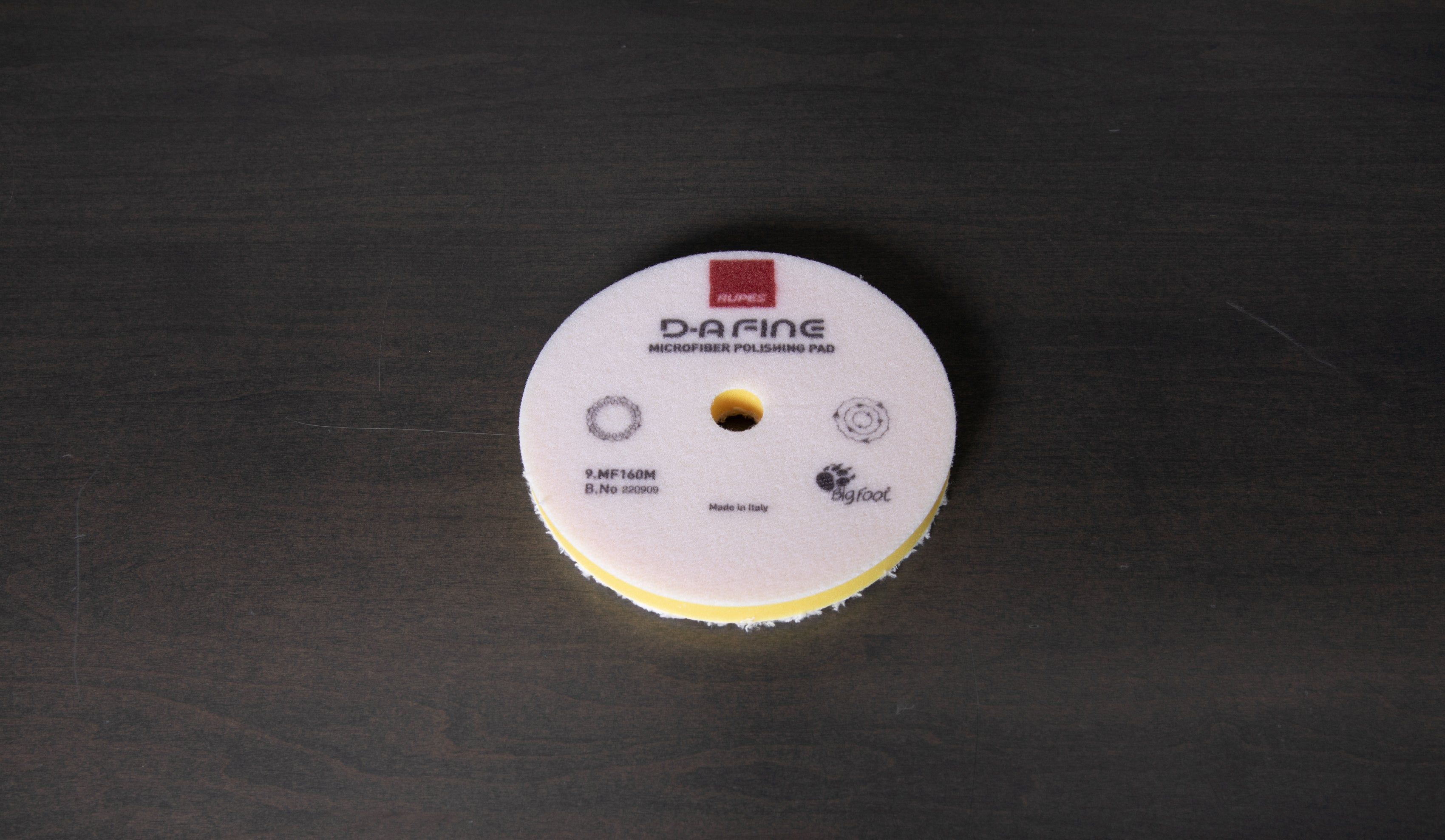 RUPES D-A Yellow Microfiber Polishing Pad for Car Detailing & Paint Correction - Perfect for Auto Body Shops & DIY Enthusiasts