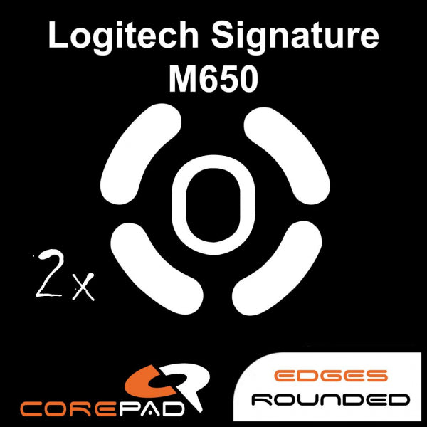 Corepad Skatez Mouse Feet for Logitech Signature M650 - Ultra Smooth Gliding Replacement Feet for Gaming & Office Use