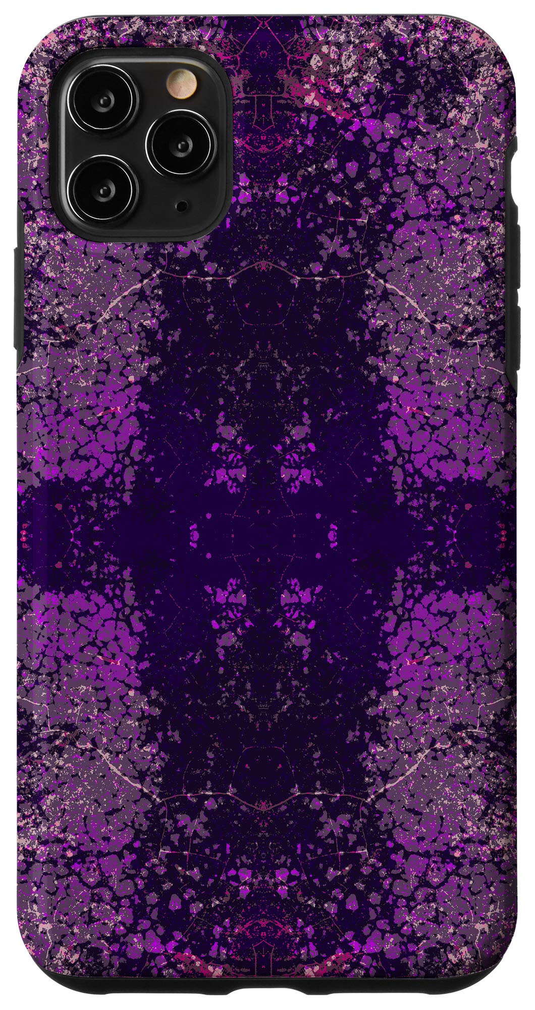 iPhone 11 Pro Max Case - Colorful Abstract Dark Purple Pink Bohemian Mandala Design | Protective Phone Cover for Women & Men | Perfect for Travel, Work & Everyday Use