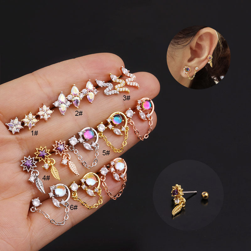20G Cartilage Upper Lobe Second Hole Piercing Studs - Hypoallergenic Stainless Steel Earrings for Women | Perfect for Daily Wear, Work & Special Occasions