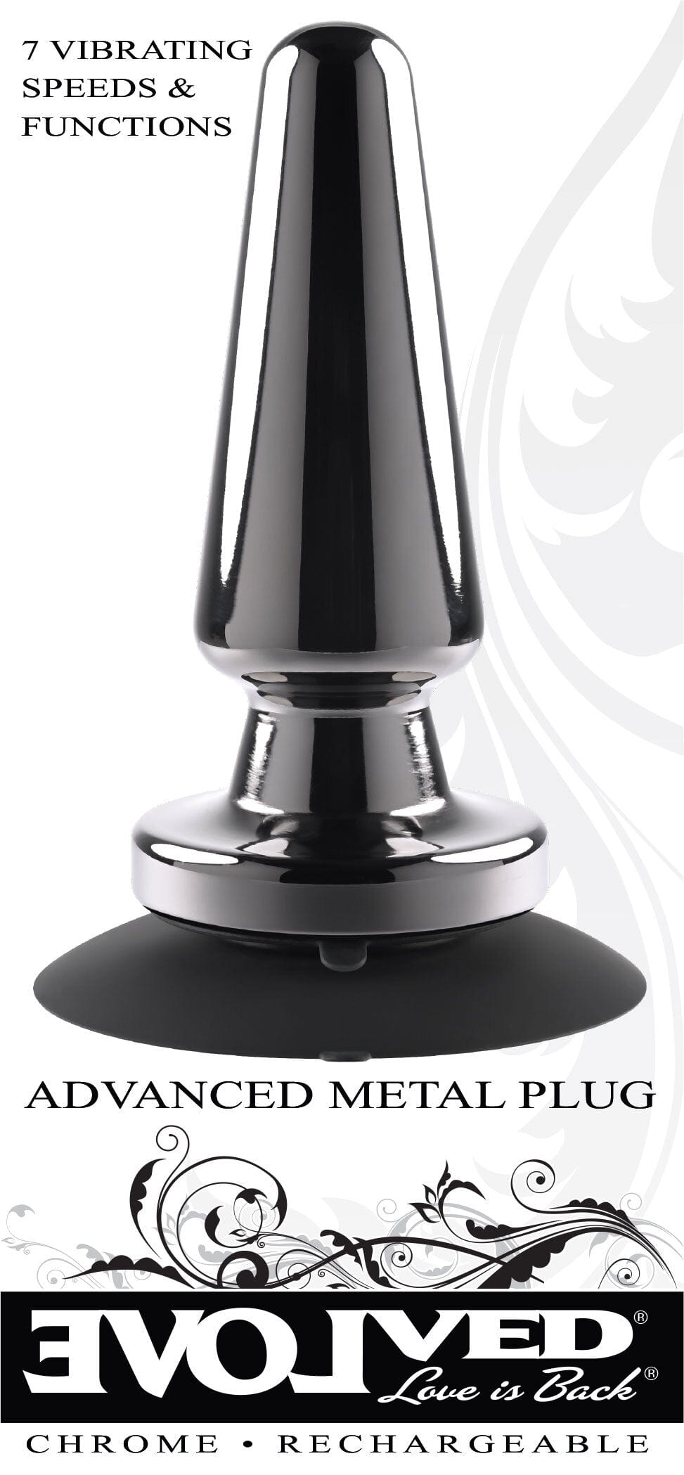 Premium Metal Vibrating Butt Plug with Strong Suction Cup - Remote Control Anal Toy for Couples Play & Solo Pleasure - Perfect for BDSM, Roleplay & Sensual Massage