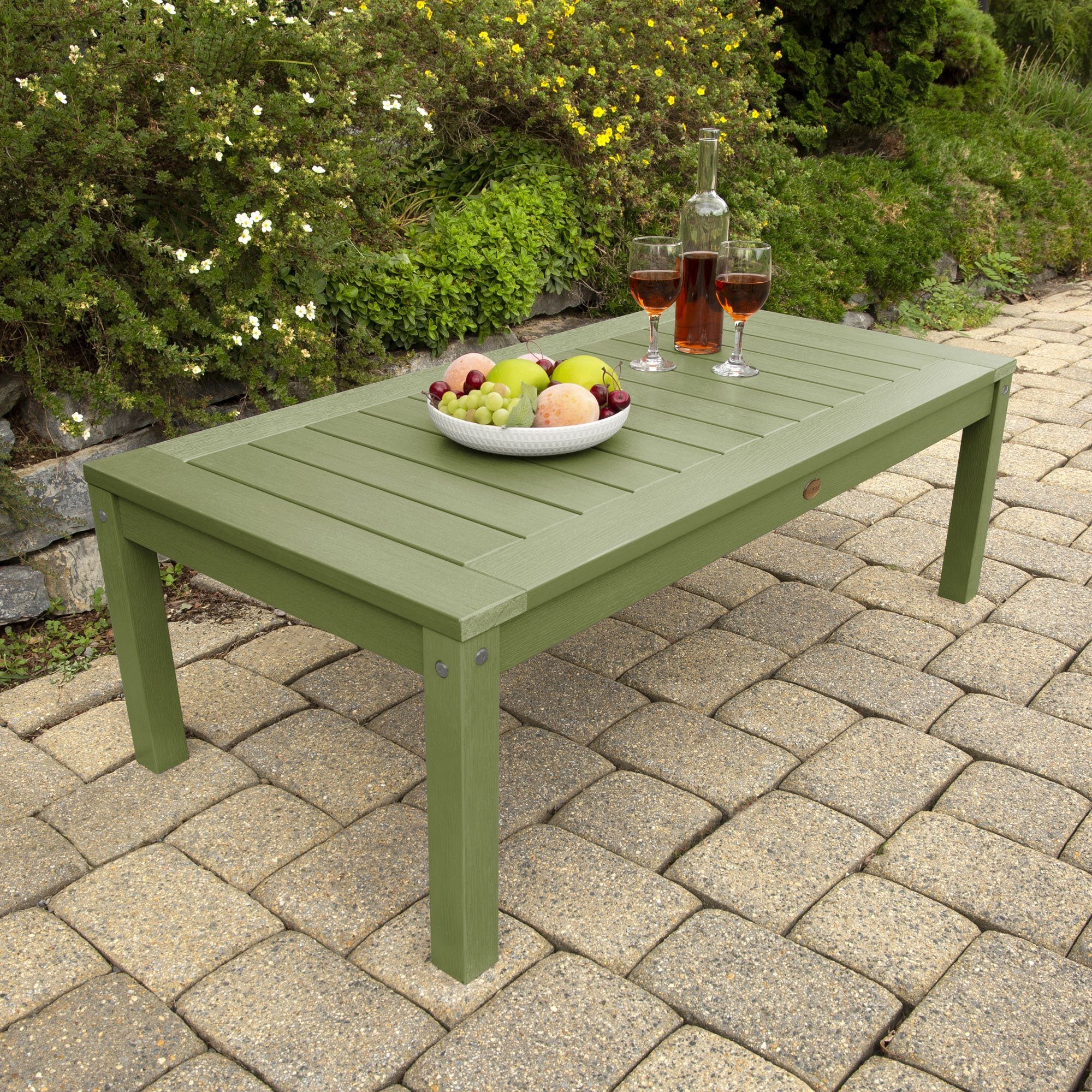 Refurbished Adirondack Conversation Table - Outdoor Patio Furniture Set for Garden, Deck, and Backyard Relaxation