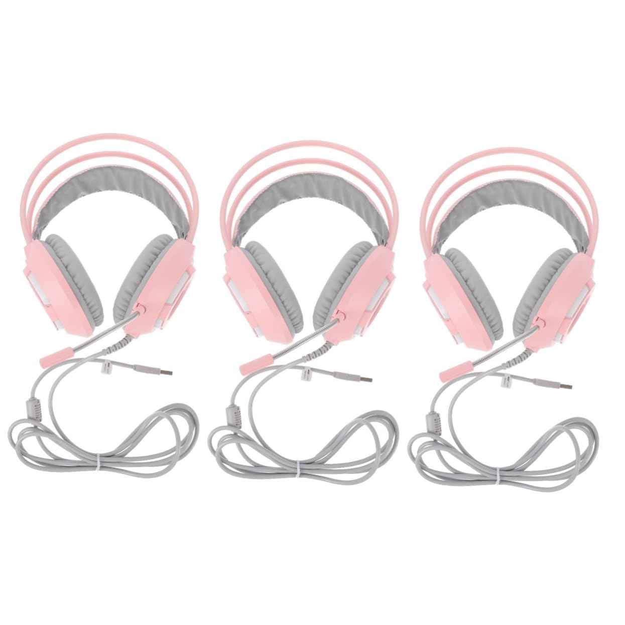DOITOOL 3-Piece Professional Gaming Headset with Noise Cancelling Microphone - Durable Computer Headphones for Streaming, Esports & Online Meetings