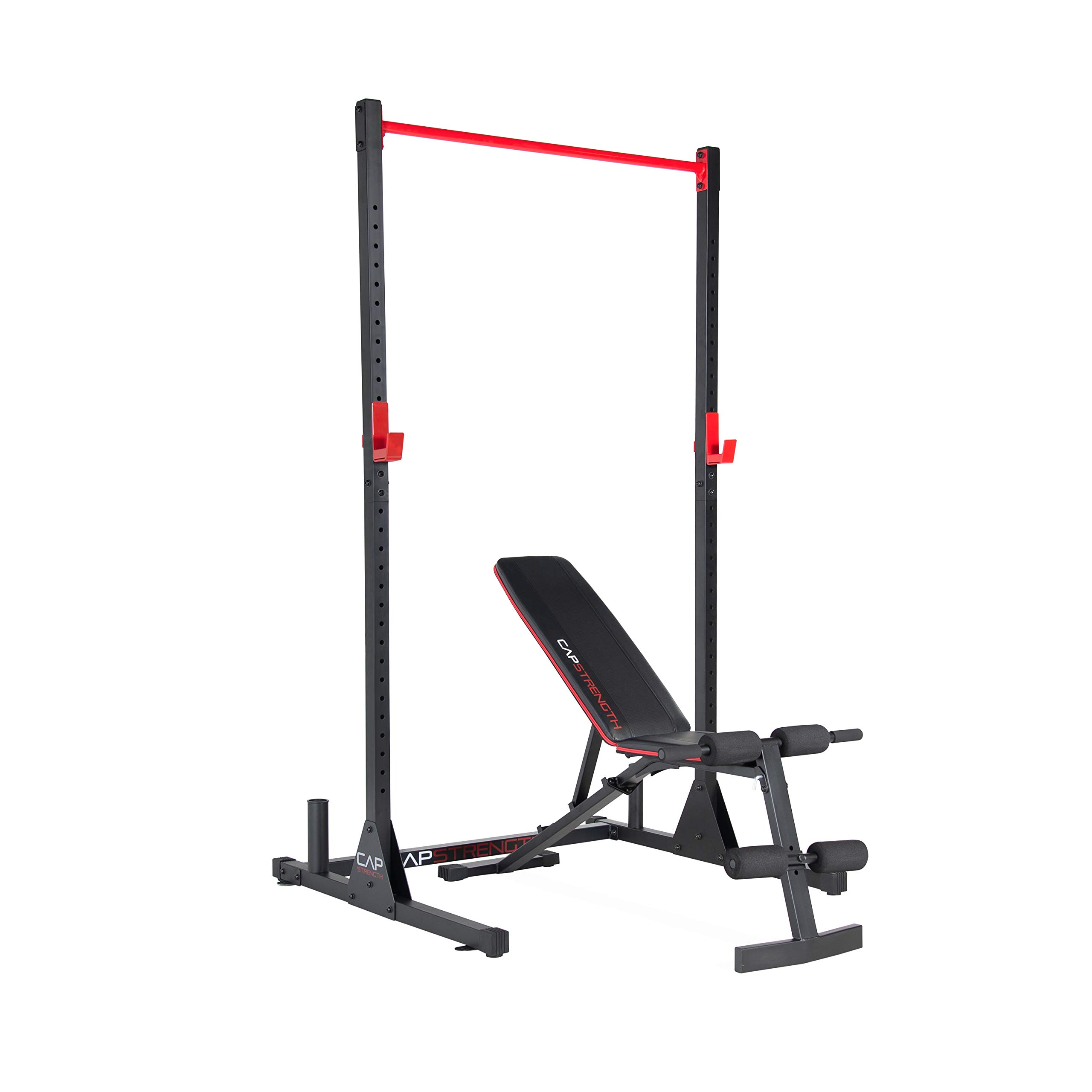 CAP Barbell Power Racks & Attachments for Home Gym Strength Training - Heavy Duty Squat Rack with Pull-Up Bar & Weight Plate Storage