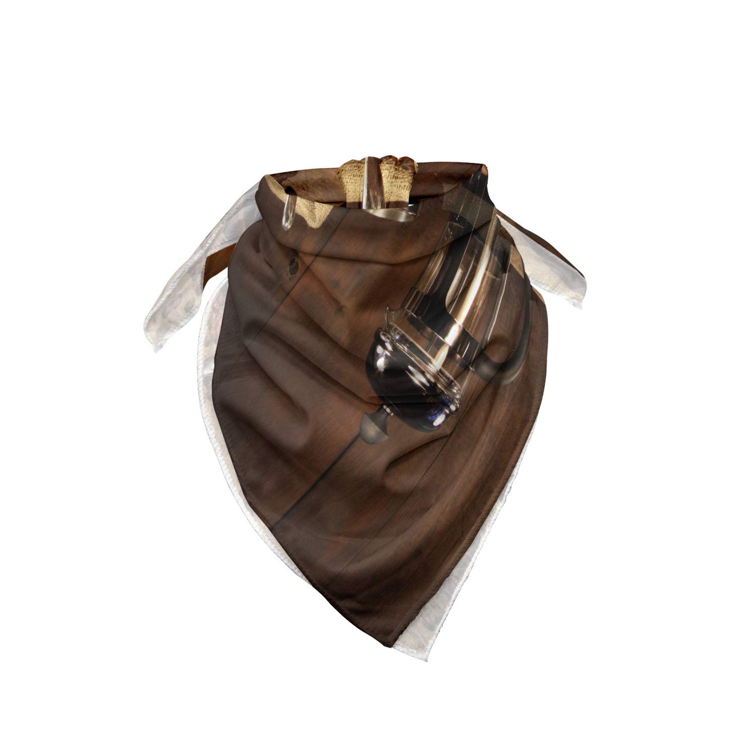Ambesonne Coffee Lover Bandana - French Press, Coffee Cups & Beans Print - Unisex Head Scarf & Neck Tie for Baristas, Coffee Enthusiasts & Outdoor Activities