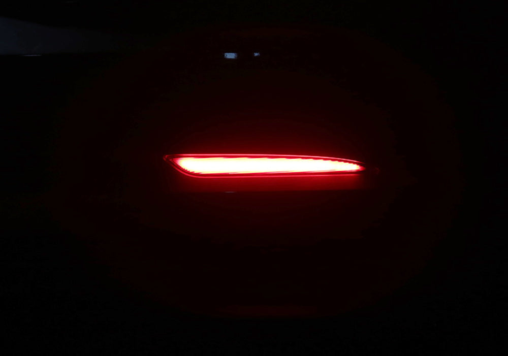Dark Smoked Lens 24 LED Rear Bumper Reflector Lights for Tesla Model 3 - Enhanced Safety & Style for Night Driving & Custom Car Modifications