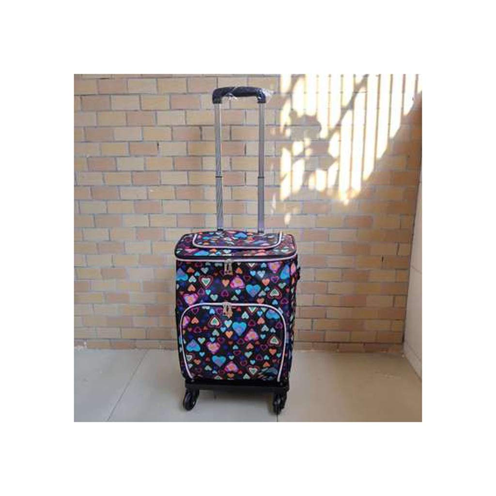 Foldable Collapsible Shopping Wagon with Wheels - Lightweight Aluminum Frame & Insulated Trolley Bag - Portable Grocery Cart for Women, Seniors & Outdoor Use (Picnics, Beach, Farmers Market, Camping)