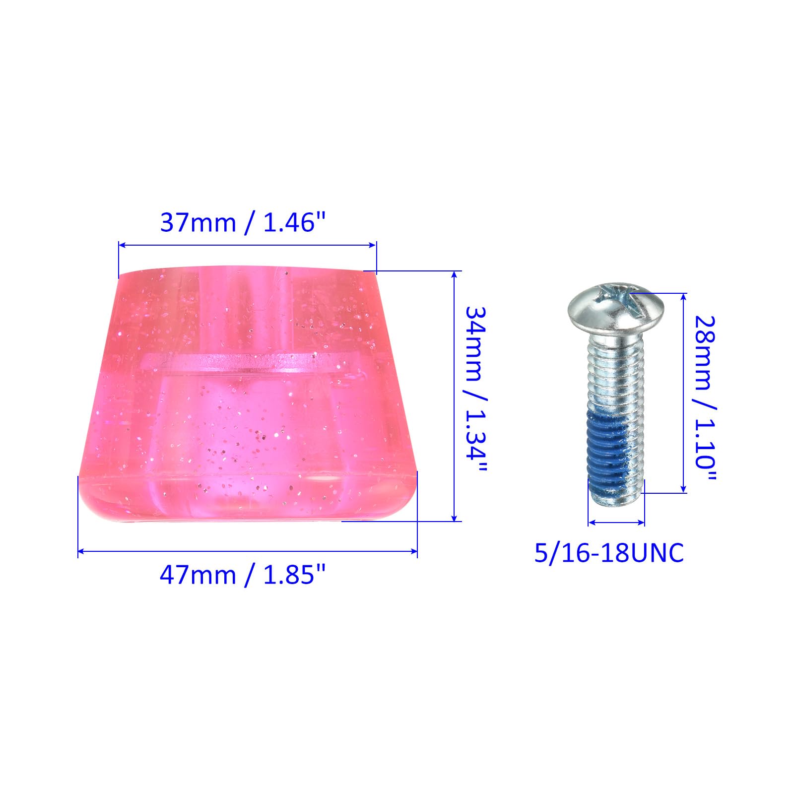 Roller Skate Toe Stops - Adjustable Rubber Brake Blocks for Roller Skates with Screwdriver | Perfect for Outdoor Skating, Rink Use & Roller Derby