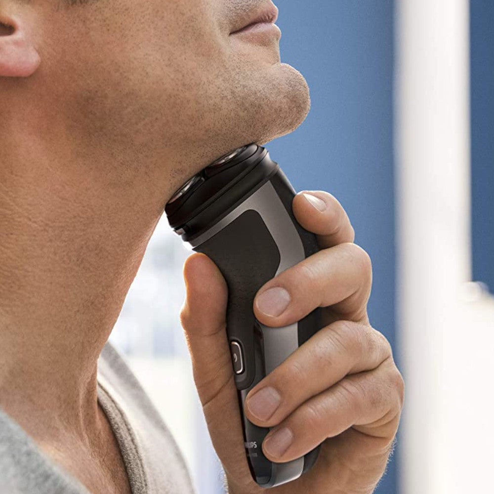 PHILIPS S1232/41 Series 1000 Rechargeable Electric Shaver with Pop-Up Trimmer - Wet & Dry Use for Men - Perfect for Travel, Home & Office Grooming