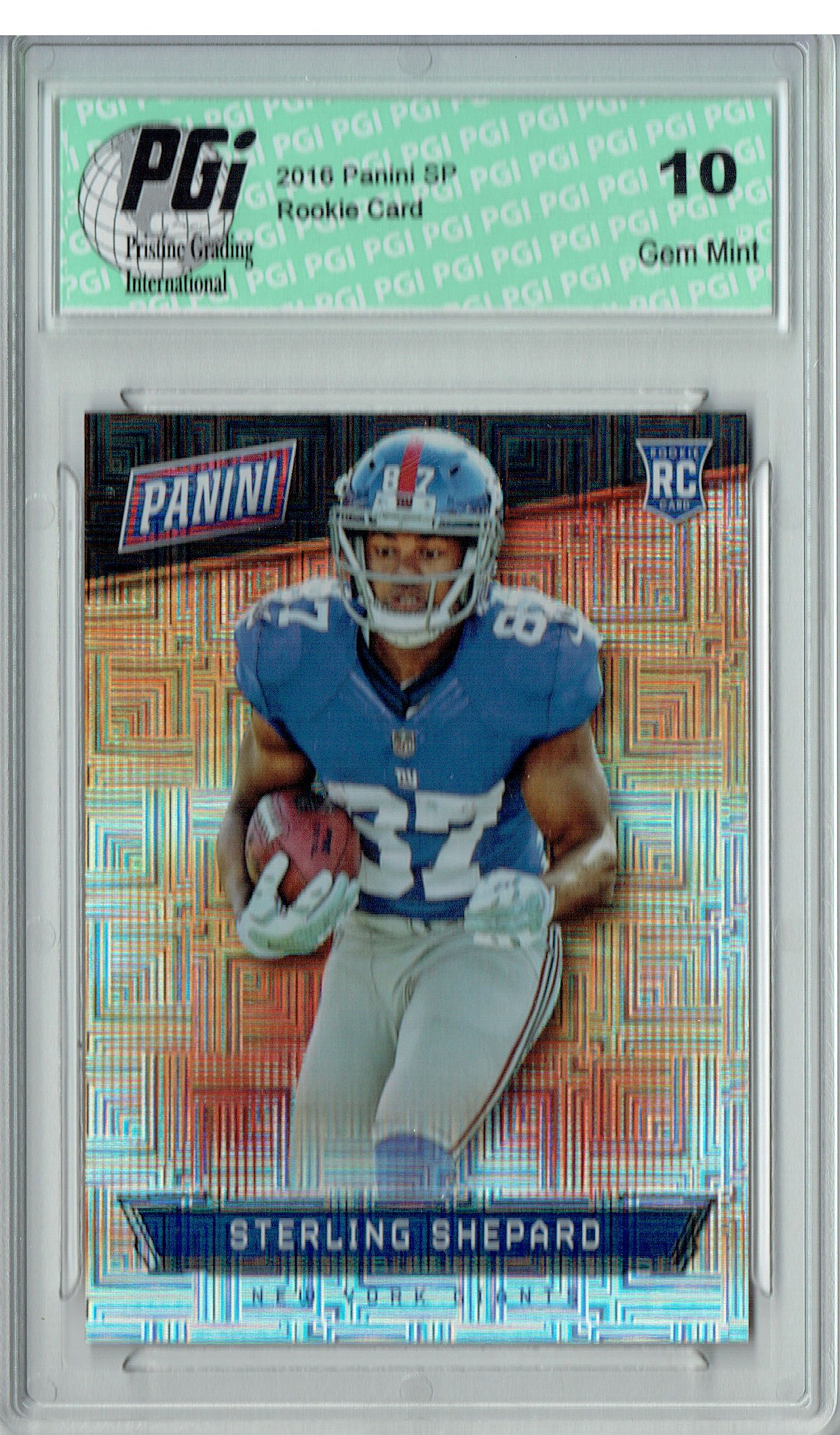 Sterling Shepard 2016 Panini Prizm #64 Squares SP Rookie Card - PGI 10 Gem Mint (Limited Edition of 10) - Perfect for NFL Collectors, Sports Memorabilia Displays & Investment Pieces