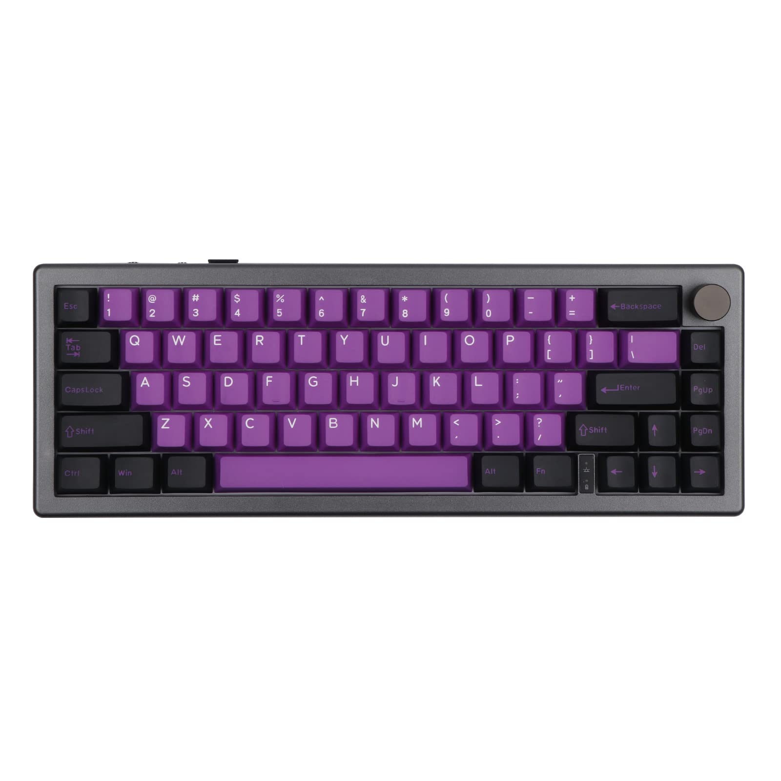 EPOMAKER EK68 65% Gasket Mount Hot-Swappable Mechanical Gaming Keyboard - Bluetooth 5.0/2.4Ghz Wireless & USB-C Wired, NKRO, RGB Backlit with Knob Control, 3000mAh Battery, South-Facing LEDs (Bluebird Switch) - Perfect for PC/Mac Gaming, Office Work & Typing Enthusiasts