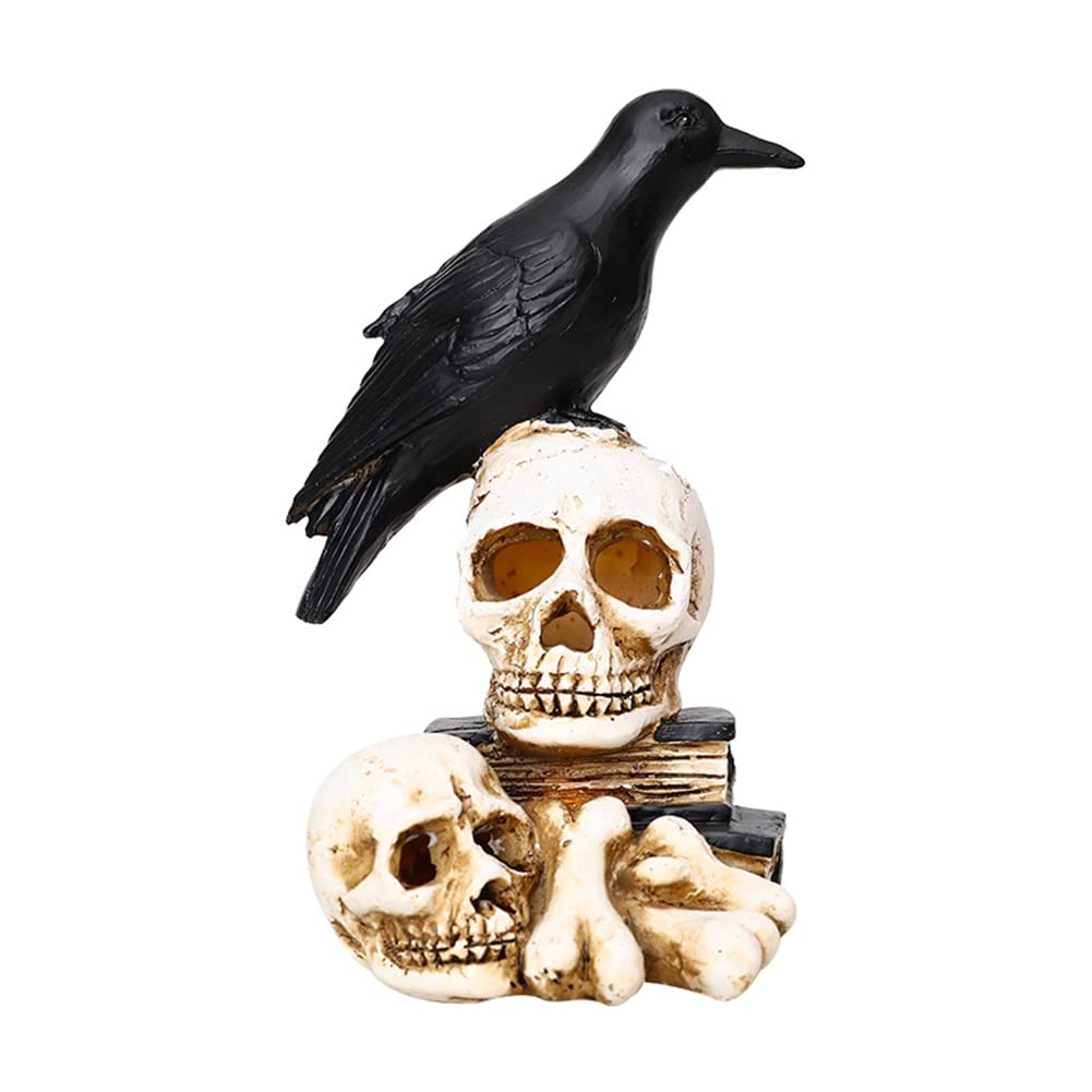 VARADOMO Halloween LED Skull Light - Glowing Eye Decorative Night Light, Cool Birthday Gift, Spooky Desk Lamp for Home, Party & Outdoor Decor