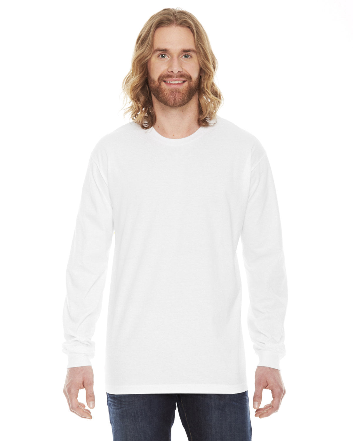 American Apparel 2007W Unisex Fine Jersey Long Sleeve T-Shirt - Soft Cotton Crewneck Tee for Men & Women - Perfect for Casual Wear, Layering & Everyday Comfort