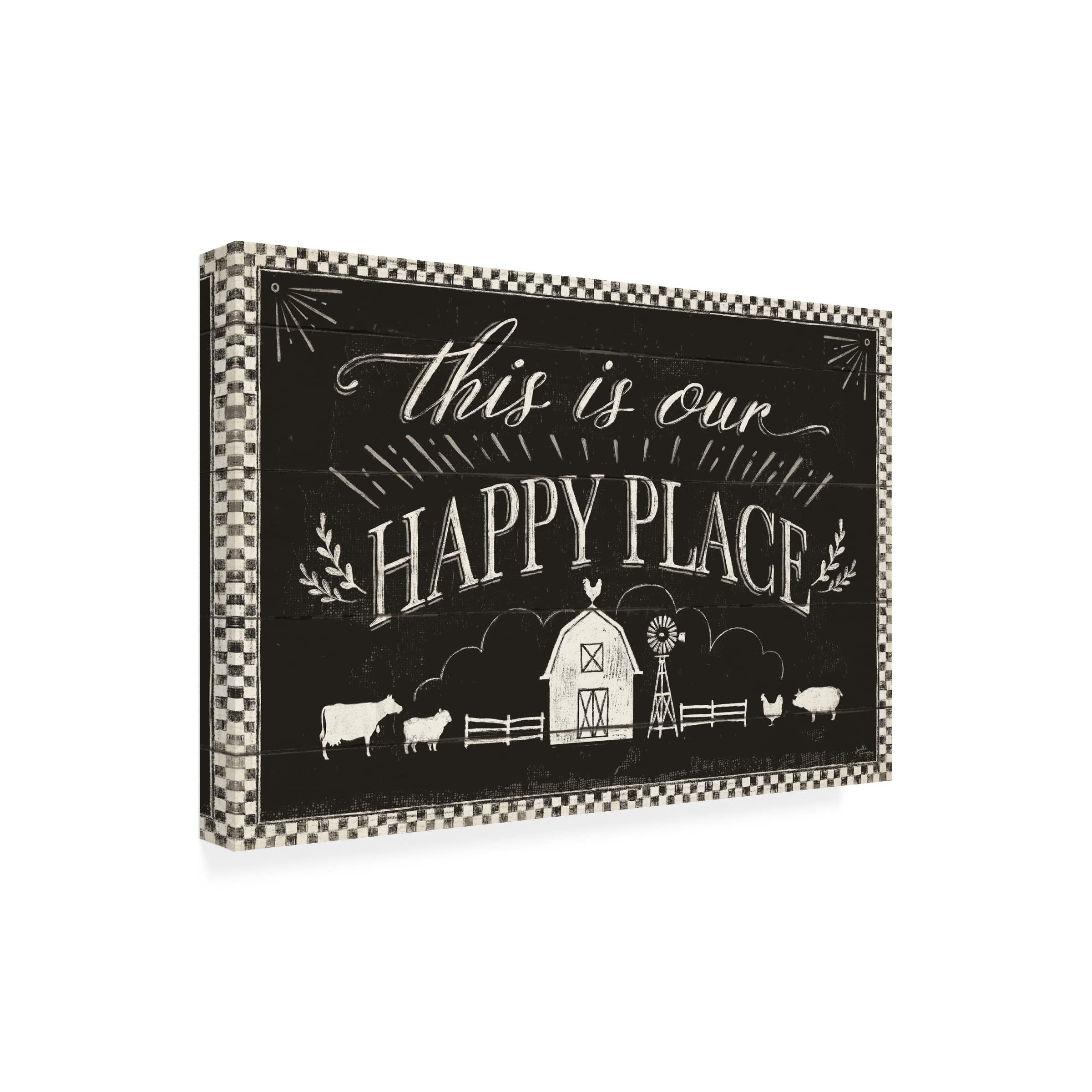 Trademark Fine Art 'Country Thoughts I Black' Canvas Wall Art by Janelle Penner - Rustic Farmhouse Decor for Living Room, Bedroom & Office