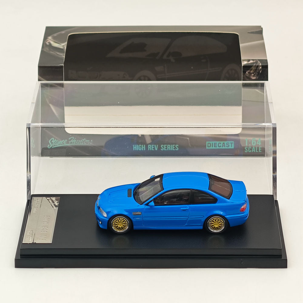 1:64 Scale BMW E46 M3 Blue Diecast Model Car - High Rev Series Collectible Toy for Adults | Perfect for Display, Car Enthusiast Gifts & Diecast Collections