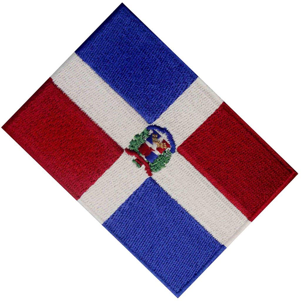 Dominican Republic Flag Patch - Embroidered Iron On & Sew On National Emblem for Caribbean Pride | Perfect for Backpacks, Jackets, Hats & DIY Crafts