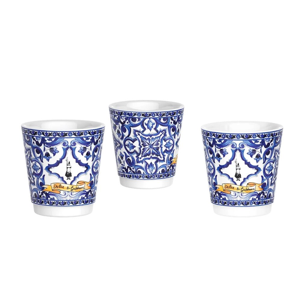 DOLCE & GABBANA Moka Autentico Coffee Gift Set - Blue & White Scented Candles & Home Fragrance | Perfect for Gifts, Luxury Home Decor & Relaxation