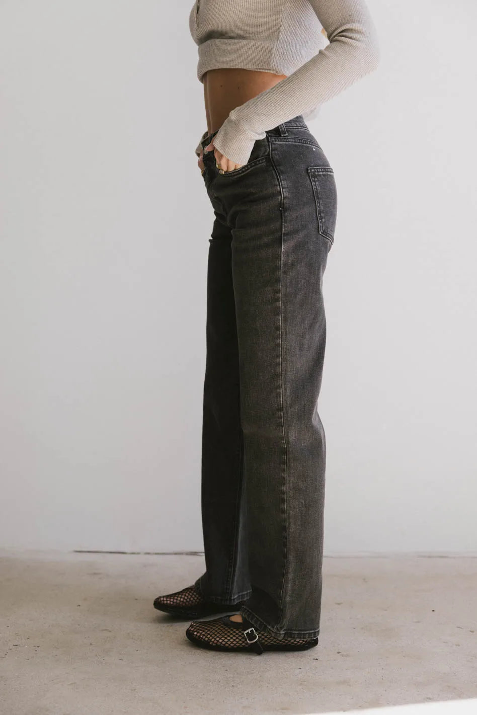 Frank and Oak Courtney Loose Fit Black Denim Jeans for Men | Comfortable Relaxed Fit Stretch Denim Pants | Perfect for Casual Wear, Weekend Outings & Office Fridays