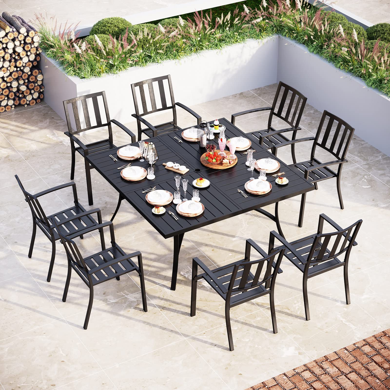 Sophia & William 9-Piece Outdoor Dining Set - 60