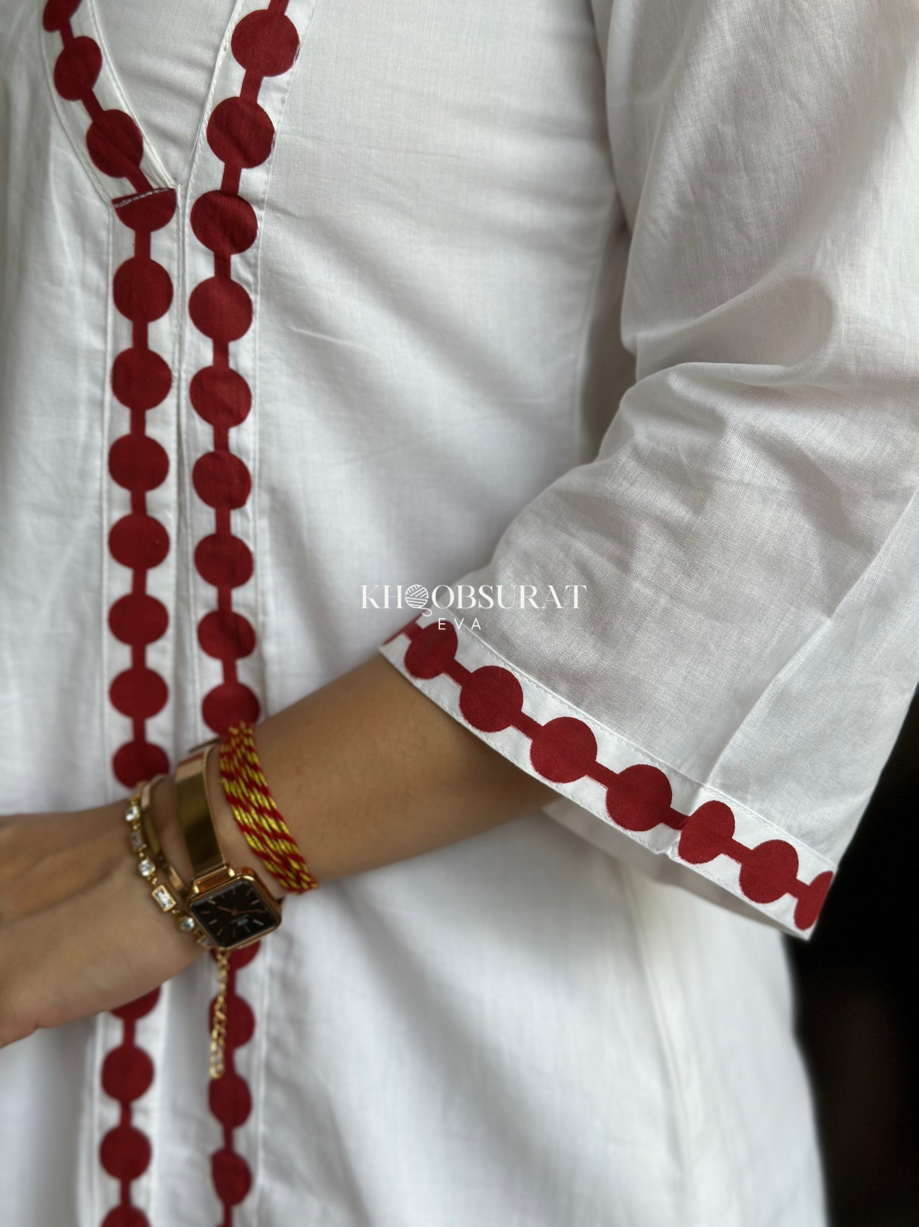 Stylish Layered Cotton Love Kurta Set for Women - Comfortable & Trendy Ethnic Outfit - Perfect for Festivals, Weddings & Casual Wear