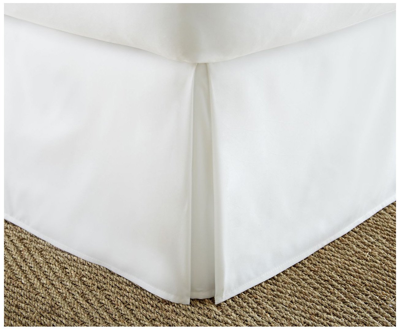 Premium Pleated Dust Ruffle Bed Skirt - Queen Size, White | ienjoy Home Collection | Fits Standard Queen Beds | Perfect for Guest Rooms & Master Bedrooms