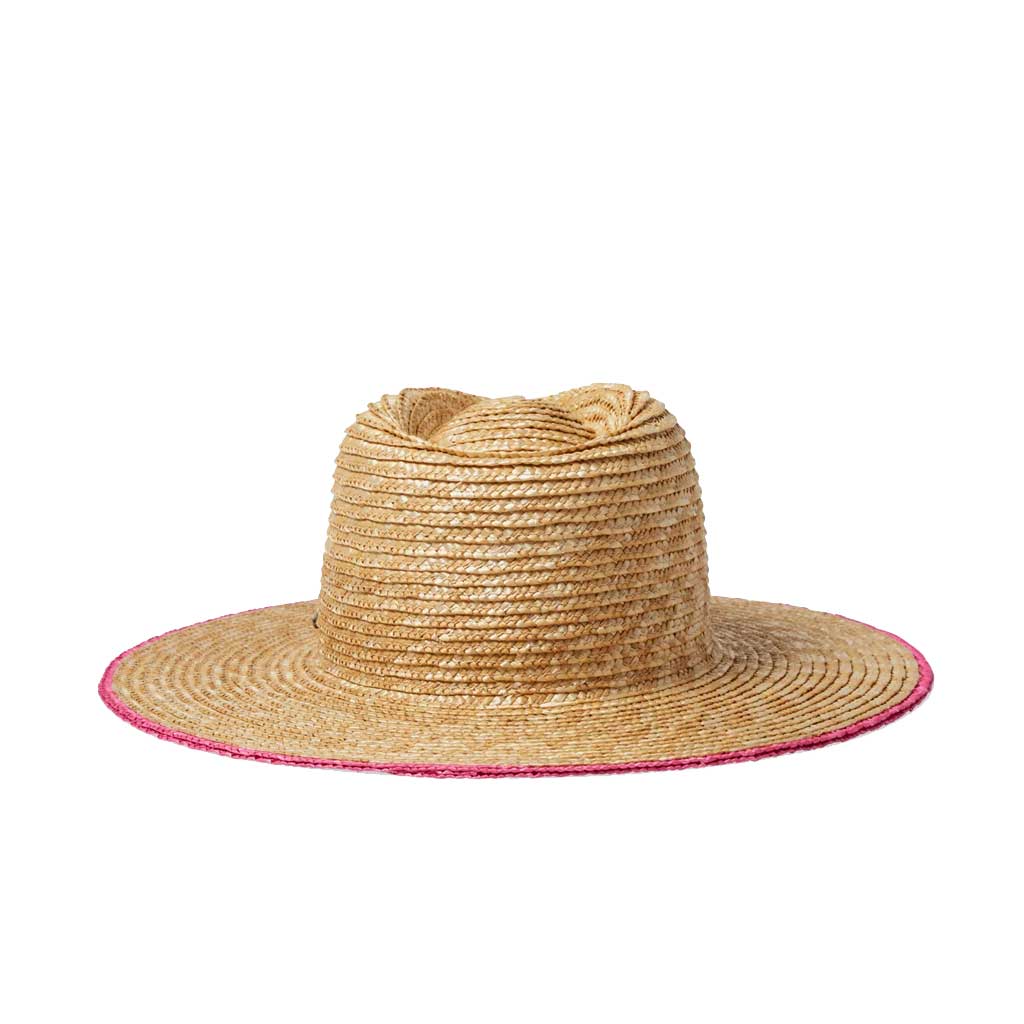 Brixton Joanna Festival Hat - Honey & Pink - Stylish Sun Hat for Women, Outdoor Concerts, Beach & Summer Events
