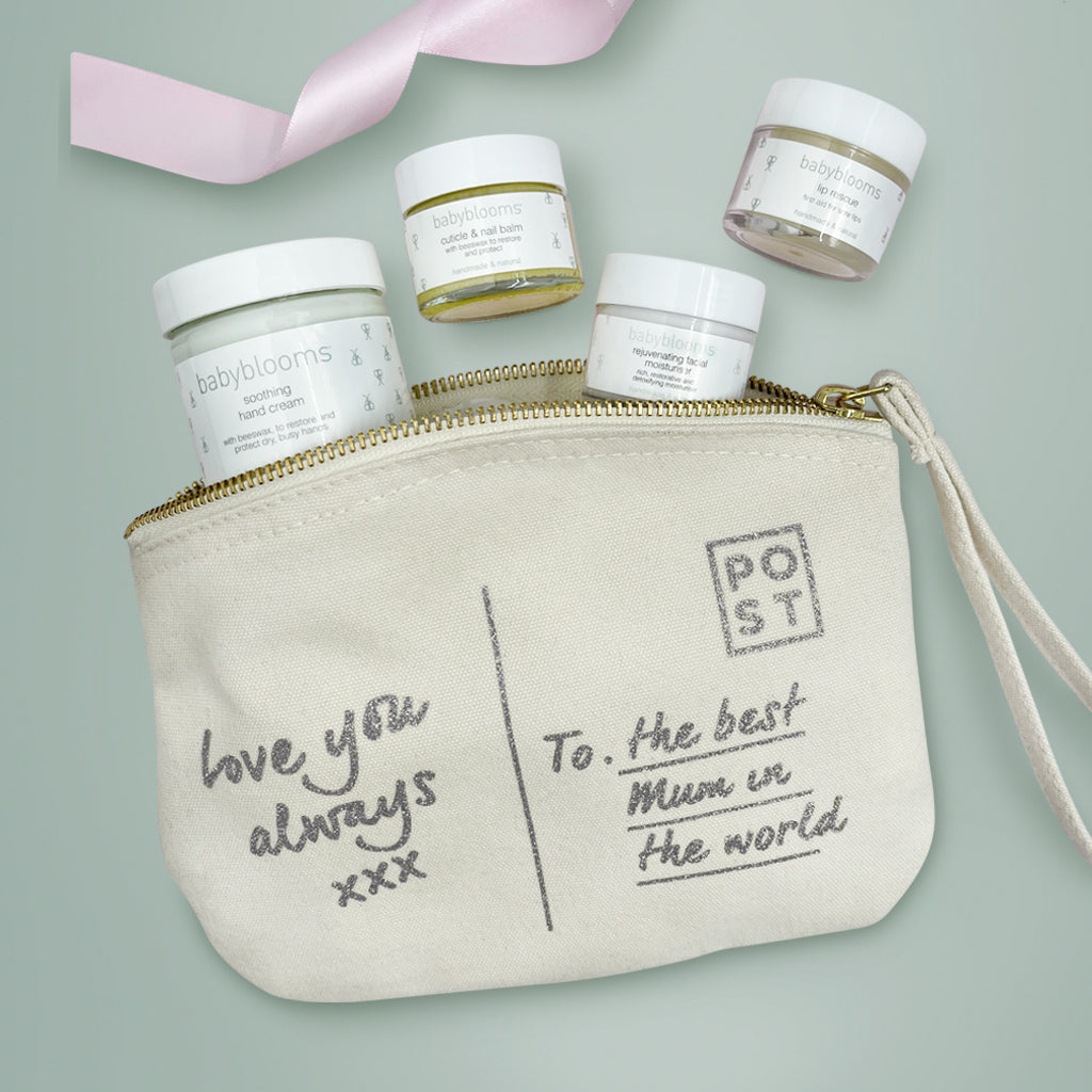 All-Natural Skincare Gift Set with Canvas Pouch - Perfect Mother's Day Present for Spa & Self-Care Moments