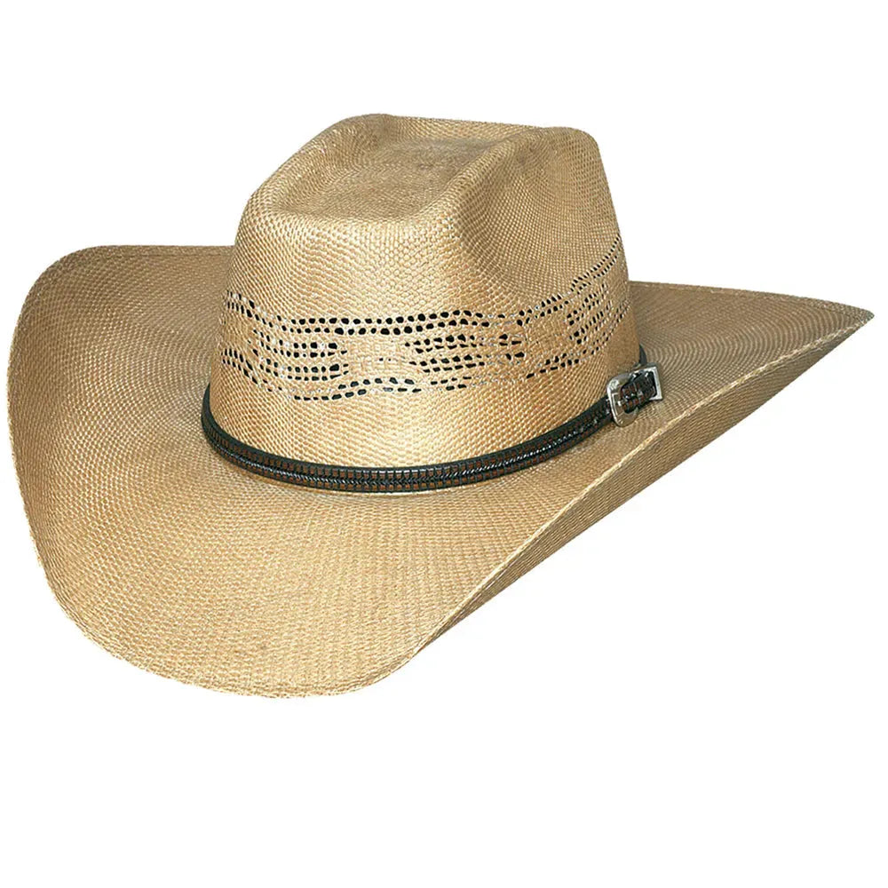 Bullhide Whiskey River 20X Straw Cowboy Hat - Western Style Sun Protection for Men & Women - Perfect for Rodeo, Ranch Work, and Outdoor Adventures