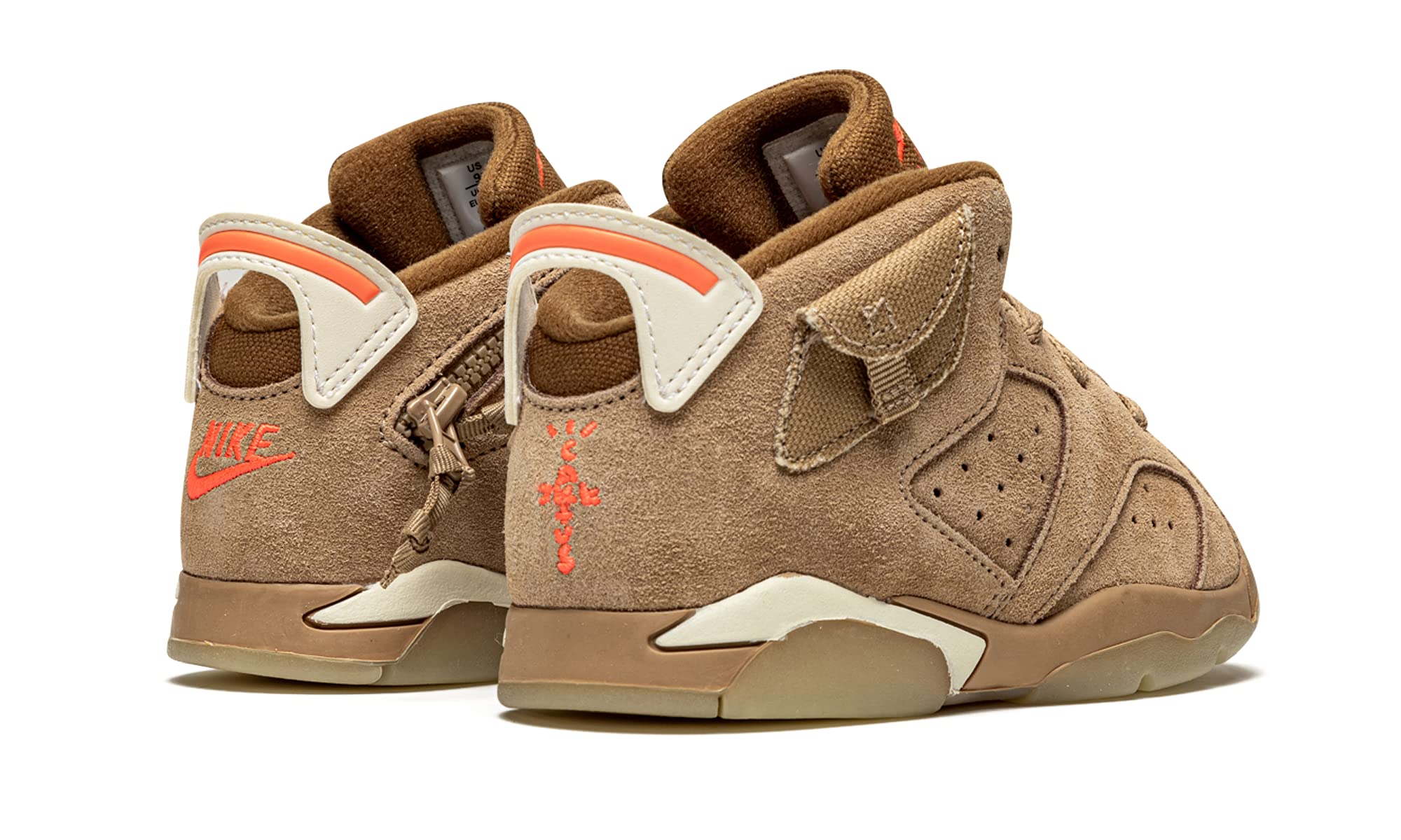Air Jordan 6 Retro Toddler Shoes DH0692-200 - Travis Scott British Khaki Sneakers for Boys & Girls | Perfect for Playdates, Birthday Gifts & Casual Outfits