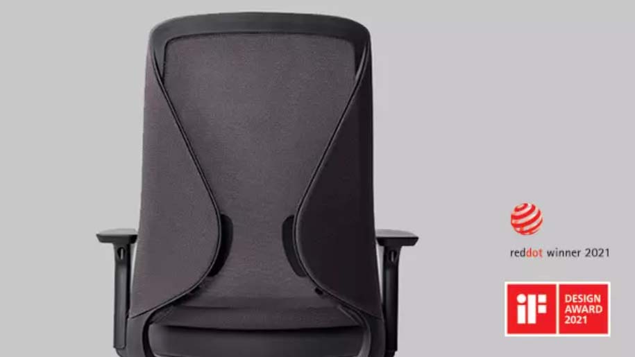 Eeurotech LAUNCH Task Black Fabric Chair - Ergonomic Office Chair for Home & Workspace - Perfect for Professionals, Gamers & Remote Workers