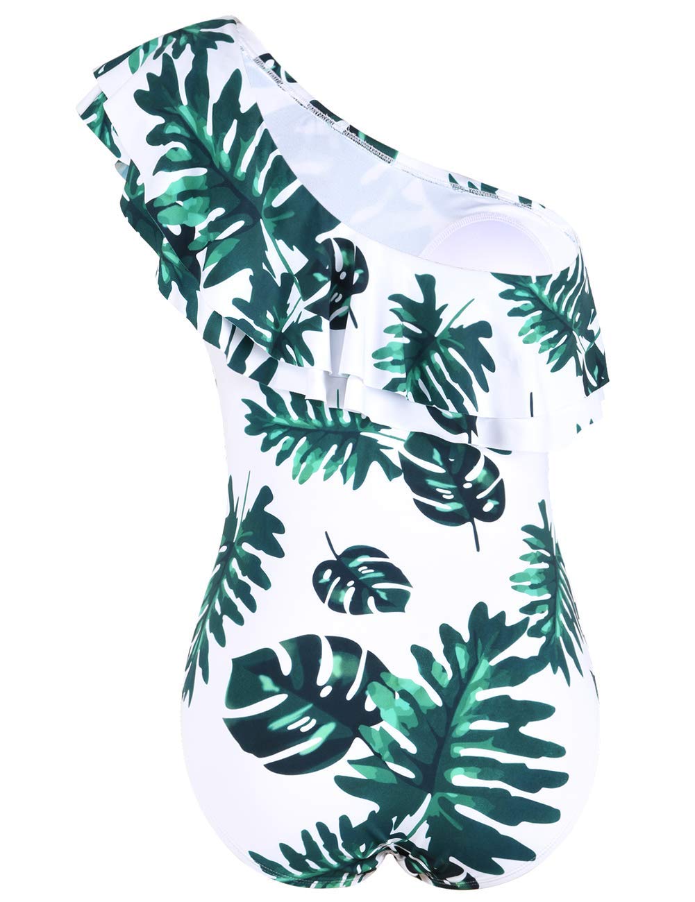 Hilor One Shoulder Swimwear - Ruffled One Piece Bathing Suit for Women | Beach & Pool Party