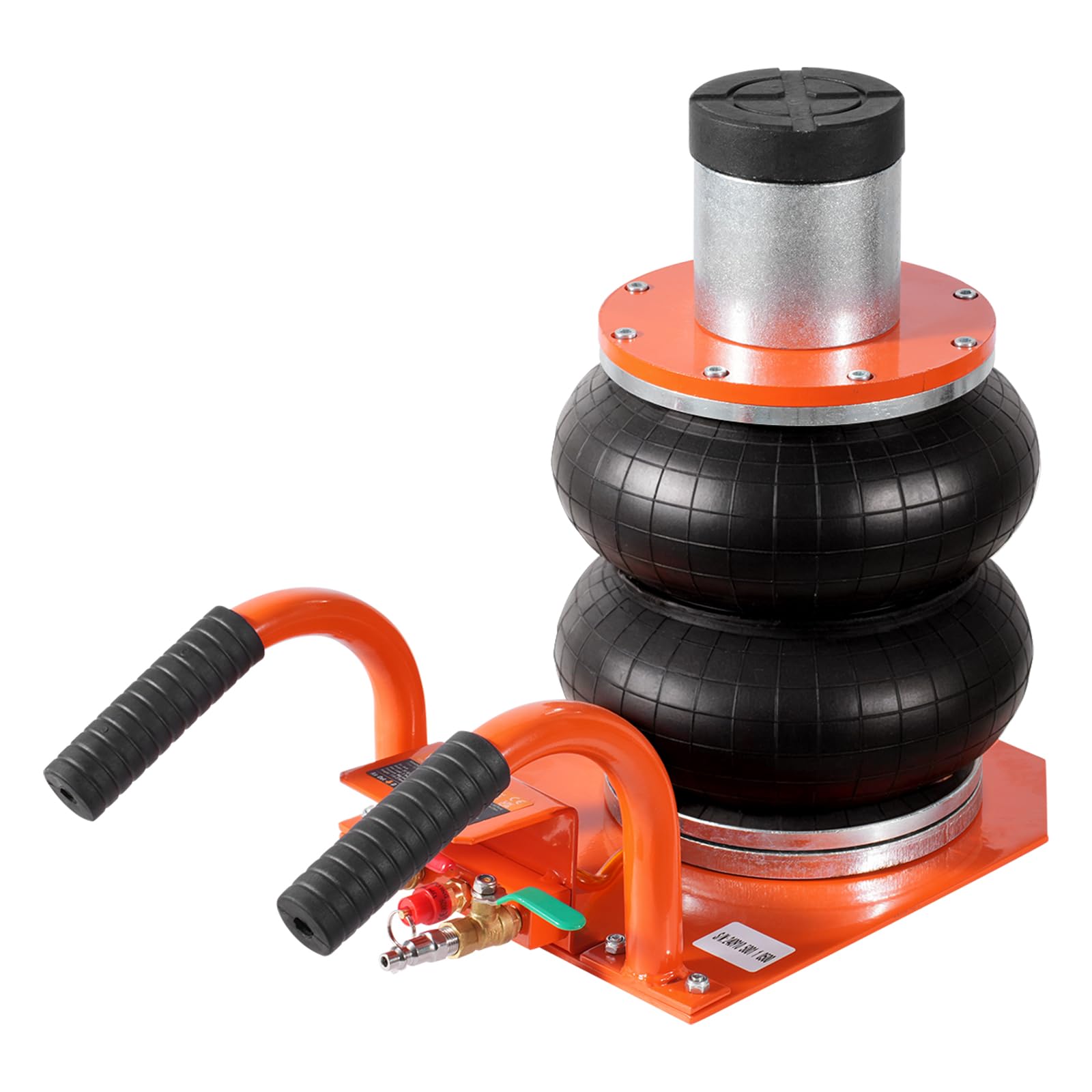 VEVOR 3 Ton/6600 lbs Air Jack for Car Repair - Heavy Duty Two Bag Pneumatic Lift with 6 Steel Tubes, Thick Rubber Pad & Heightened Column (Lifts up to 14.3