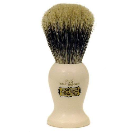 Simpsons PJ2 Persian Jar Best Badger Hair Shaving Brush with Imitation Ivory Handle - Luxury Wet Shaving for Men, Perfect Gift for Father's Day & Grooming Enthusiasts