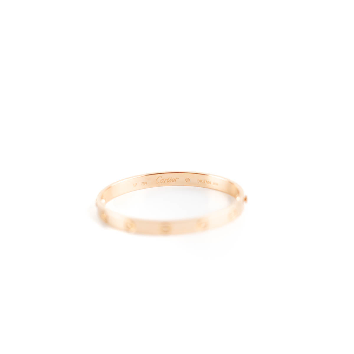 Cartier Love Bangle 18K Rose Gold Bracelet Size 17 - Luxury Jewelry for Women, Anniversary & Wedding Gift