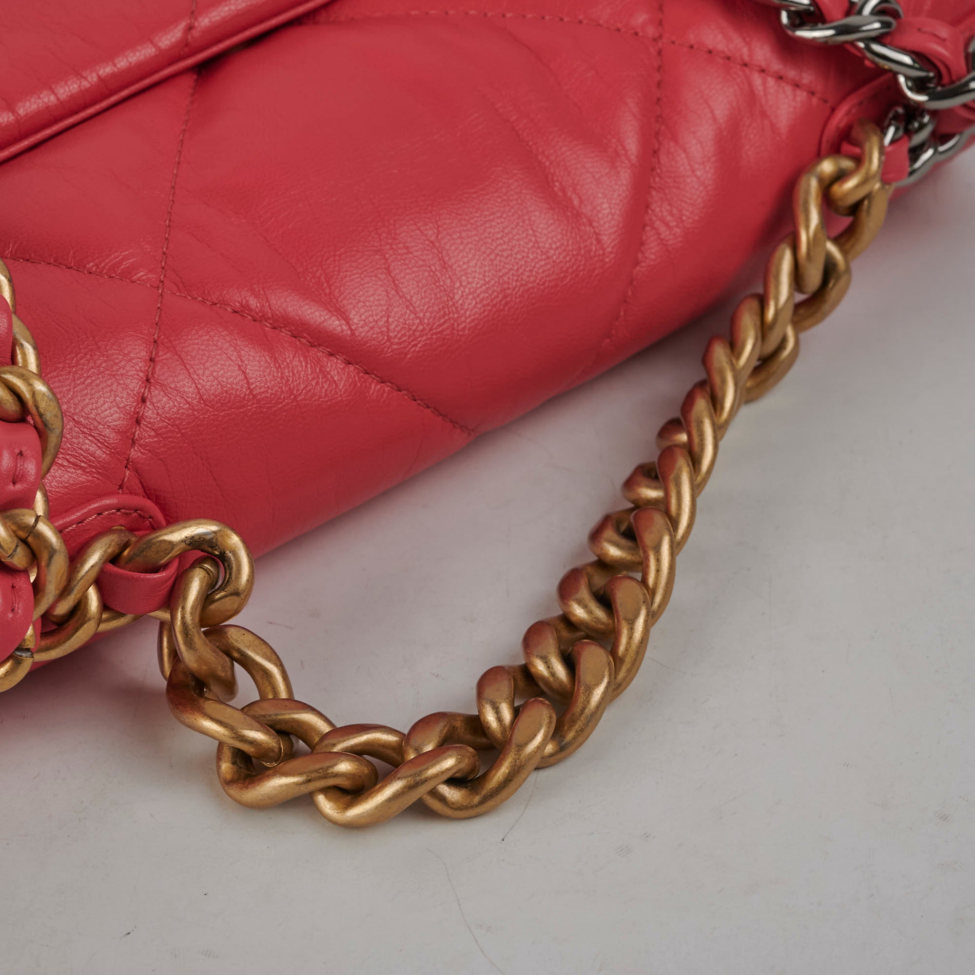Chanel 19 Small Pink Leather Flap Bag - Luxury Designer Handbag for Women | Perfect for Date Night, Parties & Special Occasions
