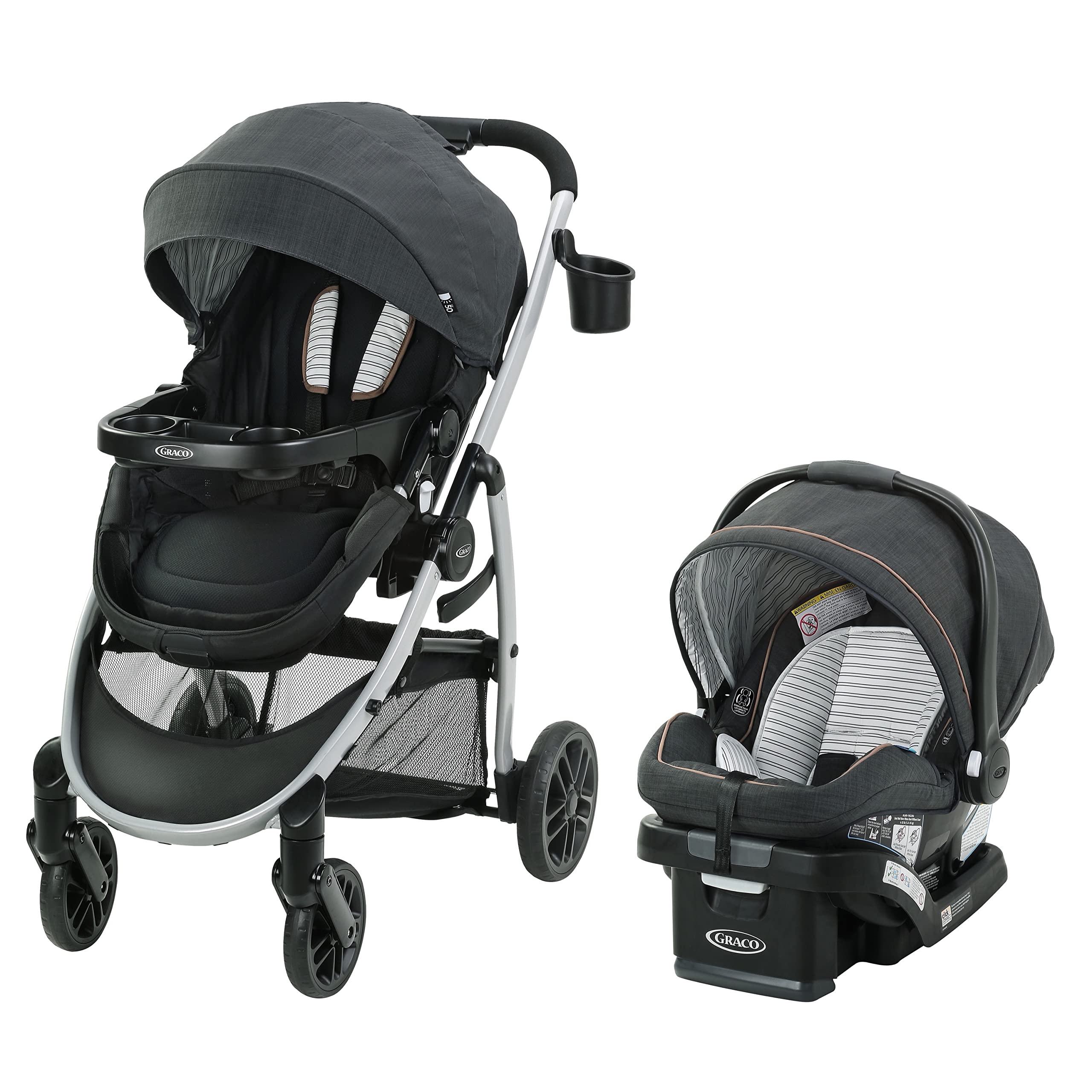 Graco Modes Pramette Travel System - Lightweight Stroller & Infant Car Seat Combo in Britton | Perfect for Newborns, Travel & Everyday Use