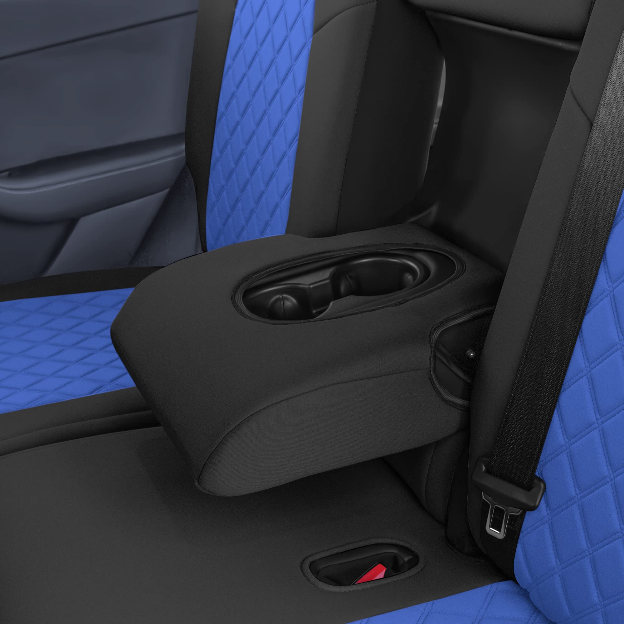 Custom Fit Waterproof Tesla Model Y Seat Covers (2020-2024) - Rear Set Blue Automotive Interior Accessories | Perfect for Road Trips, Family Protection & Car Interior Upgrade