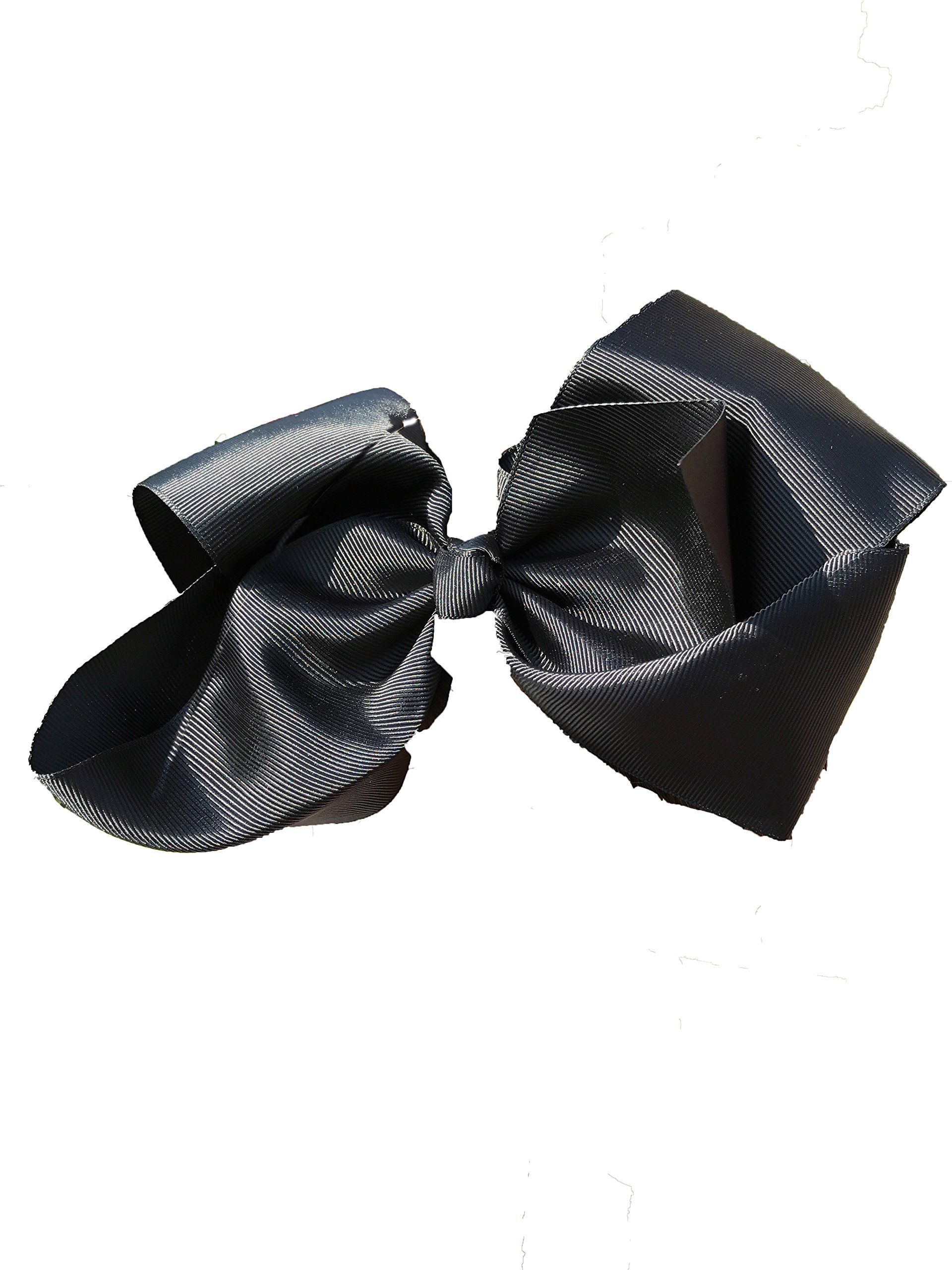 8 Inch Large Hair Bow Clips for Girls - Black Hair Accessories for Dance, School, Summer Dresses & Special Occasions