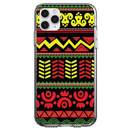Black Yellow Red Aztec Tribal On Clear Case