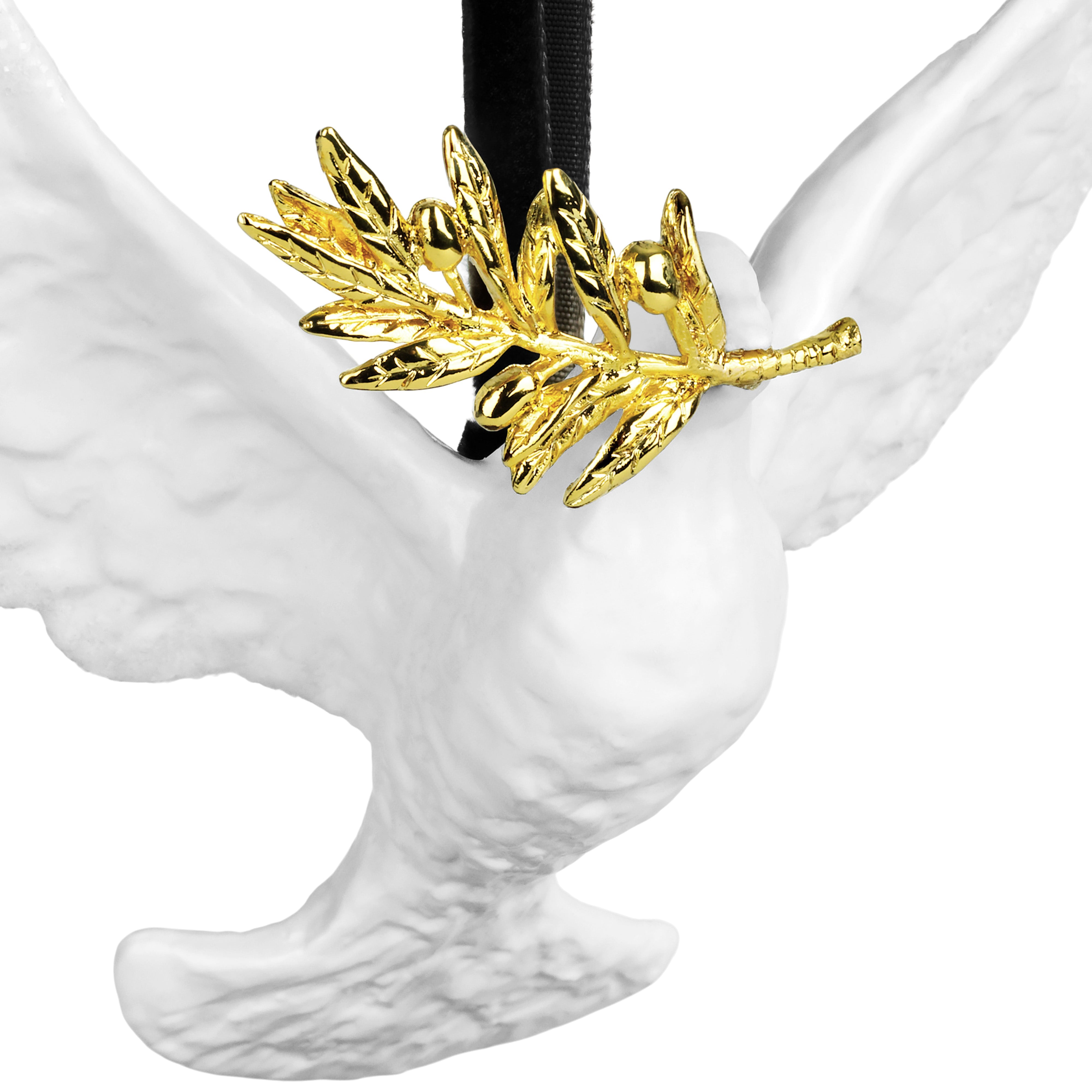Dove of Peace Ornament - White Ceramic Christmas Tree Decor for Holiday Home Decor & Gifts