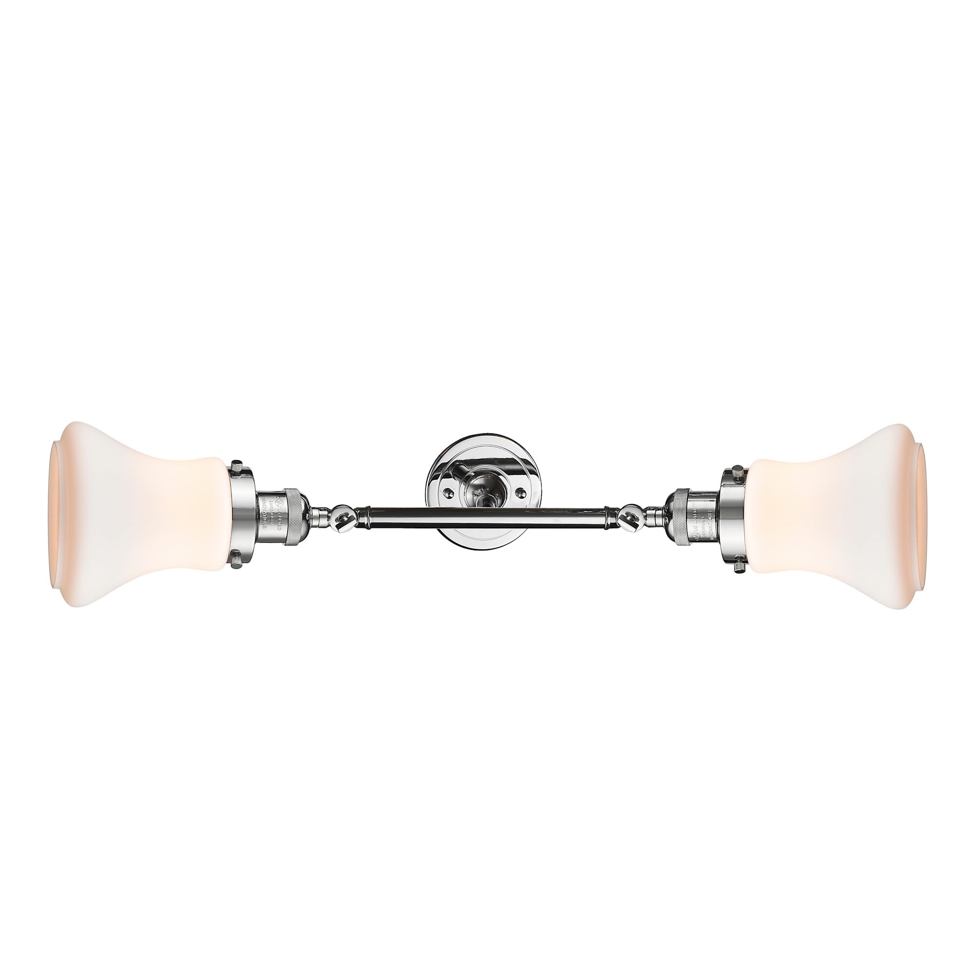 Innovations 208-PC-G191 2-Light Bathroom Vanity Light Fixture in Polished Chrome - Perfect for Modern Bathroom & Powder Room Lighting